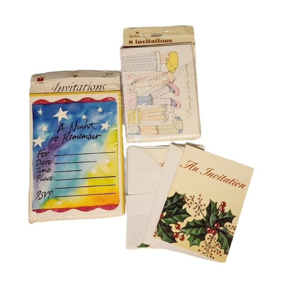 Vintage Invitations Hallmark David M & Company Converting Inc Lot Of 12 Cards